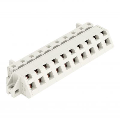 1-przewodowe gniazdo kątowe CAGE CLAMP pełna ochrona przed błędnym wetknięciem jasnoszary /25szt./ WAGO (721-340/031-000)