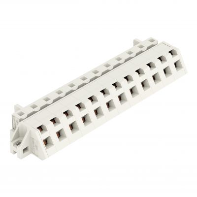 1-przewodowe gniazdo kątowe CAGE CLAMP pełna ochrona przed błędnym wetknięciem jasnoszary /10szt./ WAGO (721-342/031-000)
