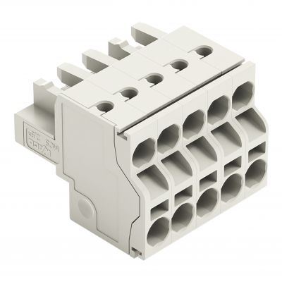 2-przewodowe gniazdo Push-in CAGE CLAMP pełna ochrona przed błędnym wetknięciem jasnoszary /50szt./ WAGO (721-2105/026-000)