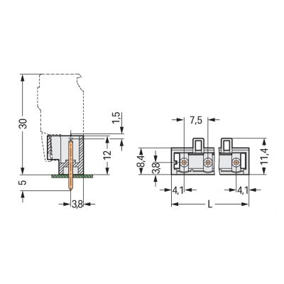 Wtyk MCS-MIDI Classic 10-biegunowy jasnoszary raster 7,5mm 721-270/001-000 /50szt./ WAGO (721-270/001-000)