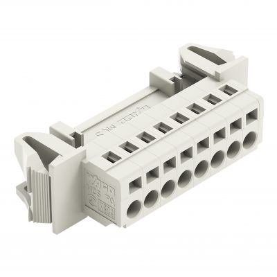 Wtyk 1-przewodowy CAGE CLAMP pełna ochrona przed błędnym wetknięciem jasnoszary /25szt./ WAGO (721-608/114-000)
