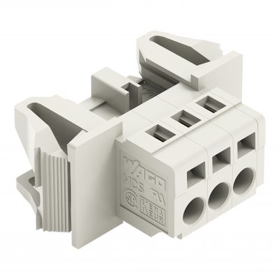 Wtyk 1-przewodowy CAGE CLAMP pełna ochrona przed błędnym wetknięciem jasnoszary /50szt./ WAGO (721-603/114-000)