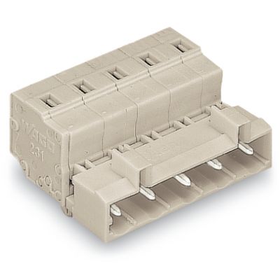 Wtyk MCS-MIDI Classic 4-biegunowy jasnoszary raster 7,5mm 723-604/018-000 /50szt./ WAGO (723-604/018-000)
