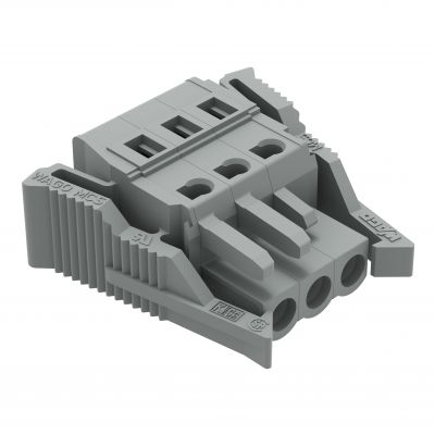 Gniazdo MCS-MIDI Classic 3-biegunowe szare raster 5mm 231-103/037-000 /50szt./ WAGO (231-103/037-000)