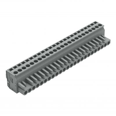1-przewodowe gniazdo kątowe CAGE CLAMP szara /10szt./ WAGO (232-224/026-000)