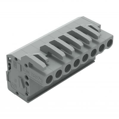 1-przewodowe gniazdo kątowe CAGE CLAMP szara /50szt./ WAGO (232-108/026-000)