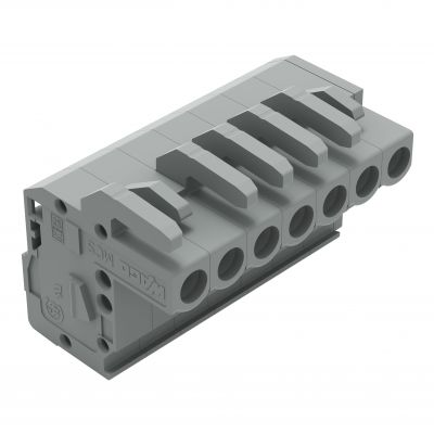 Gniazdo MCS-MIDI Classic kątowe 7-biegunowe szare raster 5mm 232-107/026-000 /50szt./ WAGO (232-107/026-000)