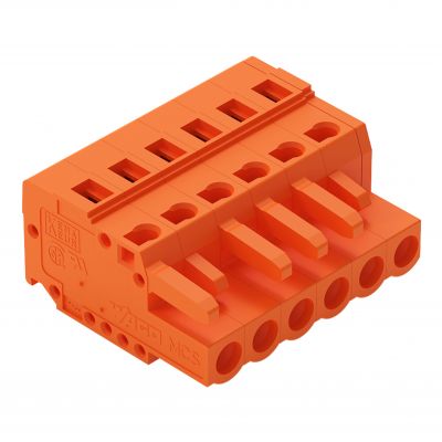 1-przewodowe gniazdo CAGE CLAMP pomarańczowa /50szt./ WAGO (231-306/026-000)