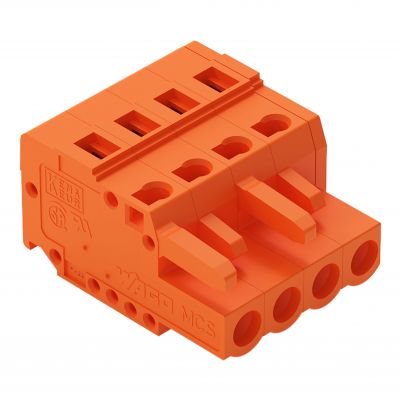1-przewodowe gniazdo CAGE CLAMP pomarańczowa /100szt./ WAGO (231-304/026-000)