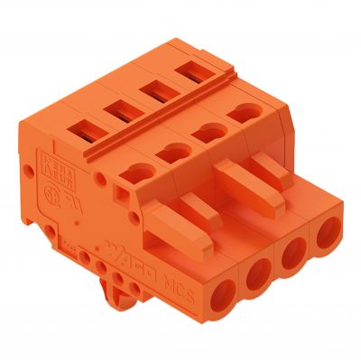 1-przewodowe gniazdo CAGE CLAMP pomarańczowa /100szt./ WAGO (231-304/008-000)