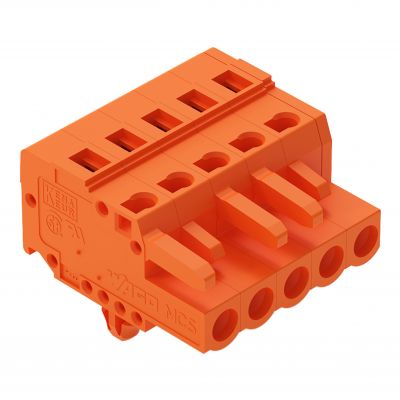 Gniazdo MCS-MIDI Classic 5-biegunowe pomarańczowe raster 5,08mm 231-305/008-000 /100szt./ WAGO (231-305/008-000)