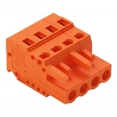 1-przewodowe gniazdo CAGE CLAMP pomarańczowa /100szt./ WAGO (231-304/102-000)