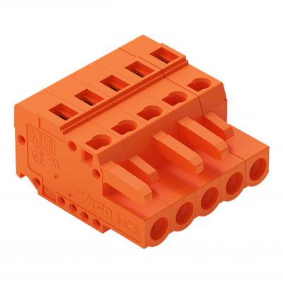 1-przewodowe gniazdo CAGE CLAMP pomarańczowa /100szt./ WAGO (231-305/102-000)