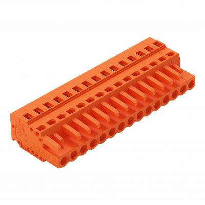 1-przewodowe gniazdo CAGE CLAMP pomarańczowa /25szt./ WAGO (231-315/102-000)