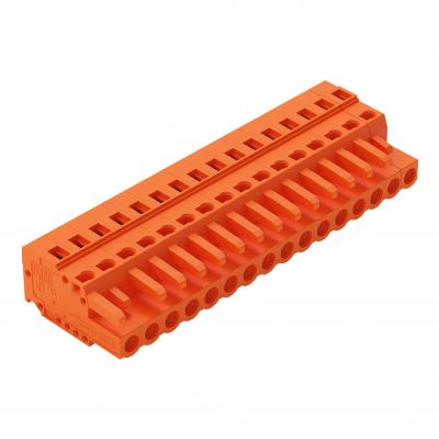 1-przewodowe gniazdo CAGE CLAMP pomarańczowa /25szt./ WAGO (231-316/102-000)