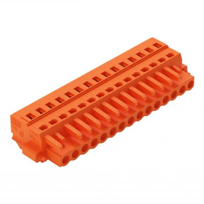 1-przewodowe gniazdo CAGE CLAMP pomarańczowa /25szt./ WAGO (231-315/107-000)