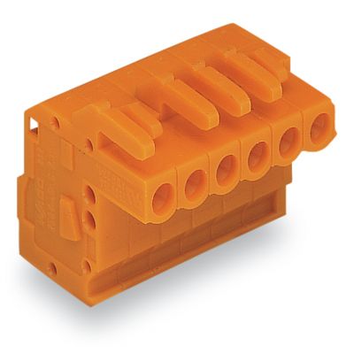 1-przewodowe gniazdo kątowe CAGE CLAMP pomarańczowa /10szt./ WAGO (232-321/026-000)