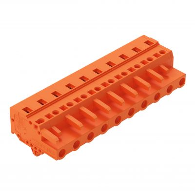 Gniazdo MCS-MIDI Classic 10-biegunowe pomarańczowe raster 7,62mm 231-710/008-000 /25szt./ WAGO (231-710/008-000)