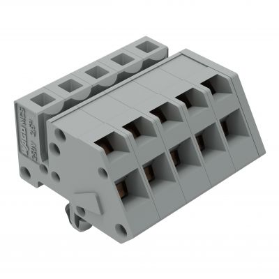 1-przewodowe gniazdo kątowe CAGE CLAMP szara /50szt./ WAGO (731-505/008-000)