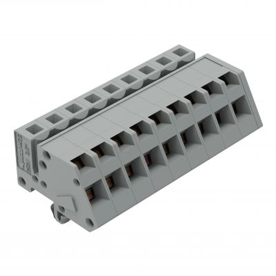 1-przewodowe gniazdo kątowe CAGE CLAMP szara /50szt./ WAGO (731-509/008-000)
