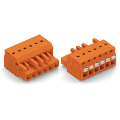 1-przewodowe gniazdo przycisk Push-in CAGE CLAMP pomarańczowa /50szt./ WAGO (2231-308/026-000)