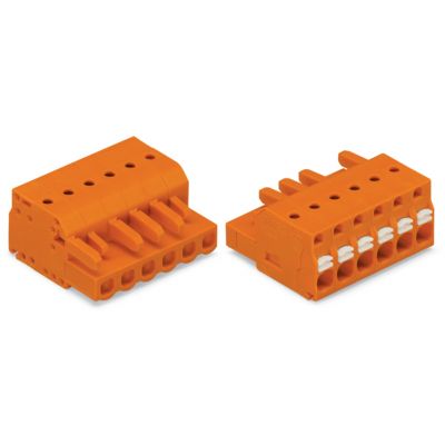 1-przewodowe gniazdo przycisk Push-in CAGE CLAMP pomarańczowa /50szt./ WAGO (2231-310/102-000)