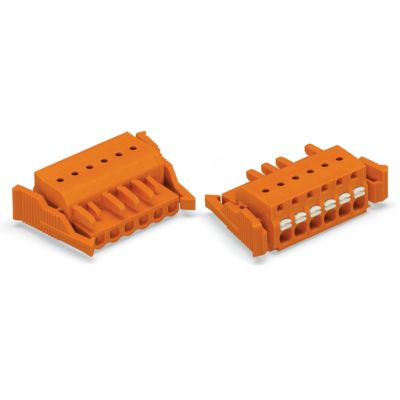 1-przewodowe gniazdo przycisk Push-in CAGE CLAMP pomarańczowa /10szt./ WAGO (2231-316/037-000)