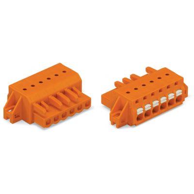 1-przewodowe gniazdo przycisk Push-in CAGE CLAMP pomarańczowa /50szt./ WAGO (2231-305/031-000)