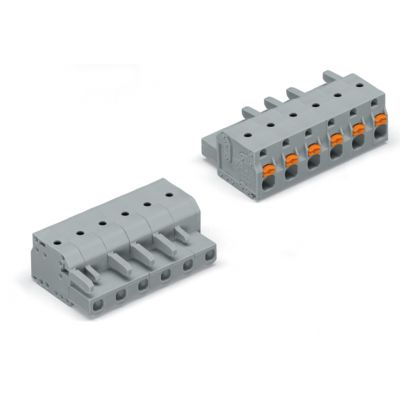 1-przewodowe gniazdo przycisk Push-in CAGE CLAMP szara /10szt./ WAGO (2231-213/026-000)