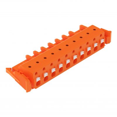 1-przewodowe gniazdo przycisk Push-in CAGE CLAMP pomarańczowa /25szt./ WAGO (2231-710/037-000)