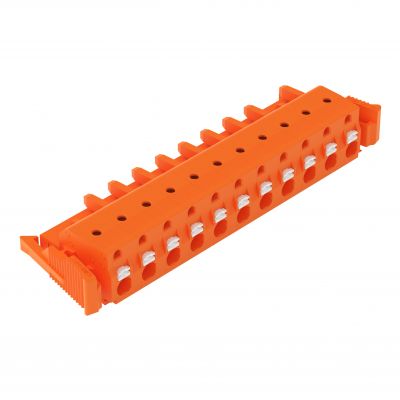 1-przewodowe gniazdo przycisk Push-in CAGE CLAMP pomarańczowa /10szt./ WAGO (2231-711/037-000)