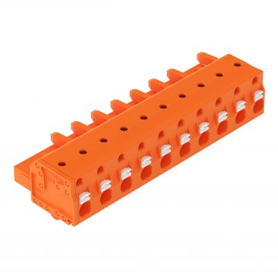 1-przewodowe gniazdo przycisk Push-in CAGE CLAMP pomarańczowa /25szt./ WAGO (2231-710/008-000)