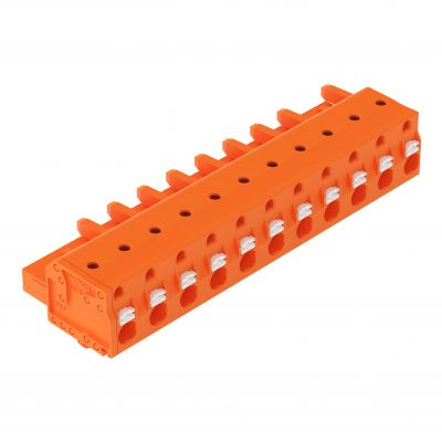 1-przewodowe gniazdo przycisk Push-in CAGE CLAMP pomarańczowa /25szt./ WAGO (2231-711/008-000)