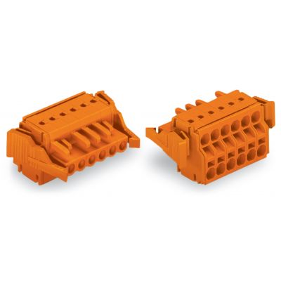 2-przewodowe gniazdo Push-in CAGE CLAMP pomarańczowa /25szt./ WAGO (231-2308/037-000)