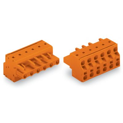 2-przewodowe gniazdo Push-in CAGE CLAMP pomarańczowa /25szt./ WAGO (231-2709/026-000)