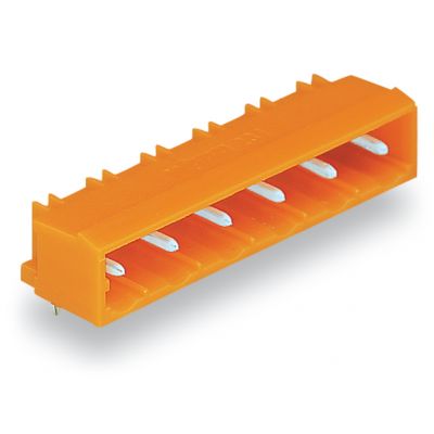 Wtyk THT Pin lutowniczy 1,2x1,2mm konstrukcja kątowa pomarańczowy /50szt./ WAGO (231-972/001-000)