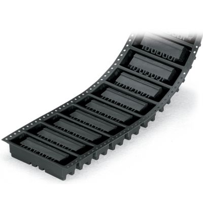 Wtyk THR Pin lutowniczy 1,0x1,0mm konstrukcja kątowa czarny /170szt./ WAGO (231-434/001-000/105-604/997-407)