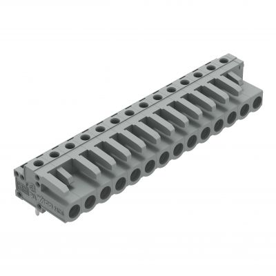 Gniazdo MCS-MIDI Classic kątowe 14-biegunowe szare raster 5mm 232-244 /25szt./ WAGO (232-244)
