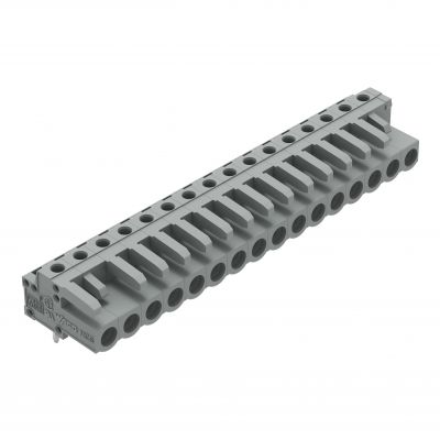 Gniazdo MCS-MIDI Classic kątowe 16-biegunowe szare raster 5mm 232-246 /25szt./ WAGO (232-246)