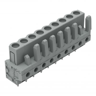 Gniazdo THT Pin lutowniczy 0,6x1,0mm konstrukcja prosta szare /50szt./ WAGO (232-139)