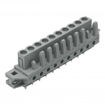Gniazdo THT Pin lutowniczy 0,6x1,0mm konstrukcja prosta szare /25szt./ WAGO (232-140/031-000)