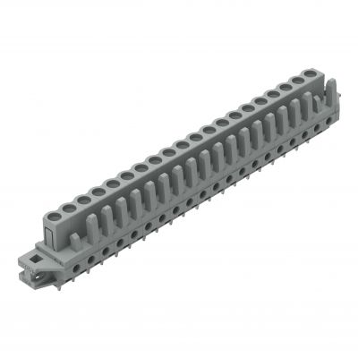 Gniazdo THT Pin lutowniczy 0,6x1,0mm konstrukcja prosta szare /10szt./ WAGO (232-150/031-000)