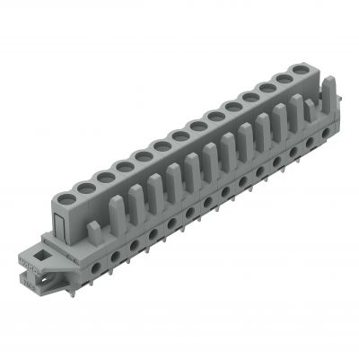 Gniazdo THT Pin lutowniczy 0,6x1,0mm konstrukcja prosta szare /25szt./ WAGO (232-144/031-000)