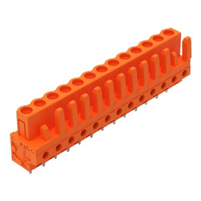 Gniazdo THT Pin lutowniczy 0,6x1,0mm konstrukcja prosta pomarańczowa /25szt./ WAGO (232-173)