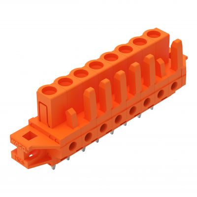 Gniazdo THT Pin lutowniczy 0,6x1,0mm konstrukcja prosta pomarańczowa /50szt./ WAGO (232-168/031-000)