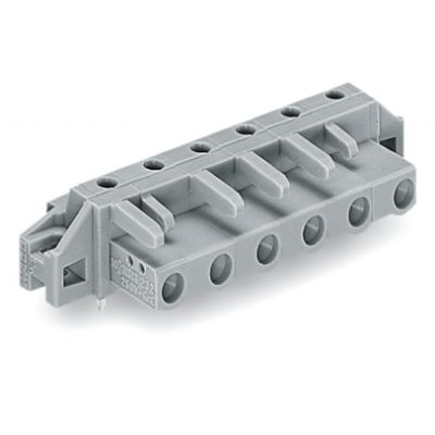 Gniazdo THT Pin lutowniczy 0,6x1,0mm konstrukcja kątowa szare /50szt./ WAGO (232-832/031-000)