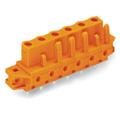 Gniazdo THT Pin lutowniczy 0,6x1,0mm konstrukcja prosta pomarańczowa /50szt./ WAGO (232-765/031-000)