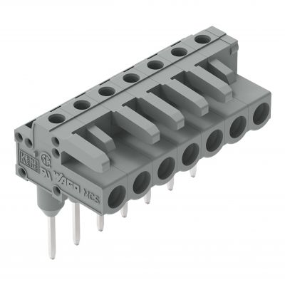 Gniazdo MCS-MIDI Classic kątowe 7-biegunowe szare raster 5mm 232-237/005-000 /50szt./ WAGO (232-237/005-000)