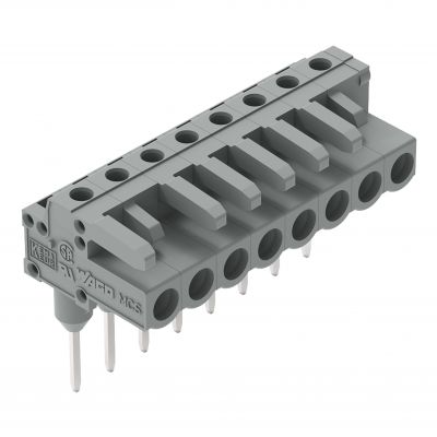 Gniazdo MCS-MIDI Classic kątowe 8-biegunowe szare raster 5mm 232-238/005-000 /50szt./ WAGO (232-238/005-000)
