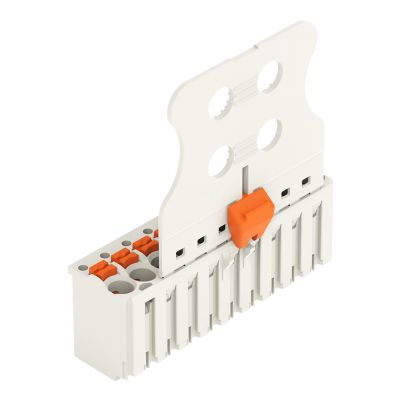 Gniazdo picoMAX raster 3,5mm 10-biegunowe z płytką uchwytową i suwakiem 2091-1110/002-000 /50szt./ WAGO (2091-1110/002-000)